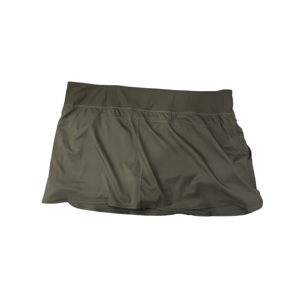Zuda Z-Eco Petite Cityscape Olive Green Skort Pockets Size 3XP A381038 New - Picture 2 of 4
